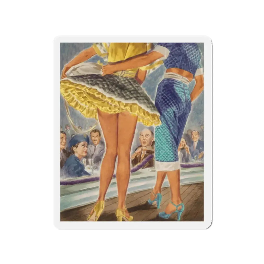 On Stage (Magazine Illustration) Refrigerator Magnet - The Sticker Space