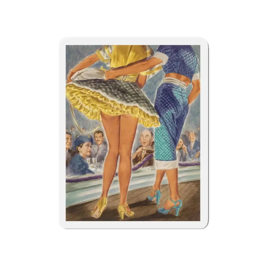 On Stage (Magazine Illustration) Refrigerator Magnet - The Sticker Space