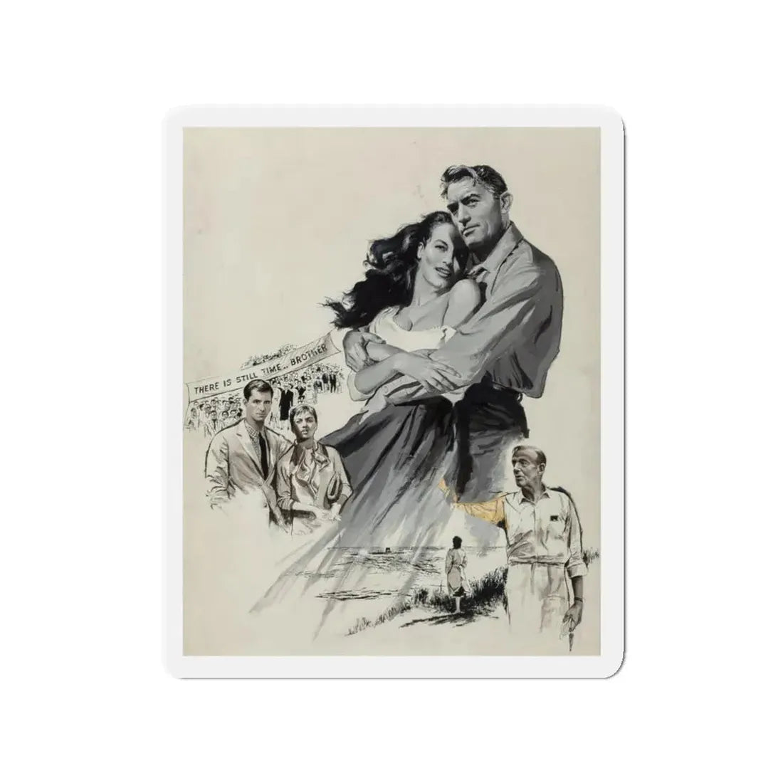 On the Beach, movie advertisement, 1959 (2) (Magazine Illustration) Refrigerator Magnet 3 Inch - The Sticker Space