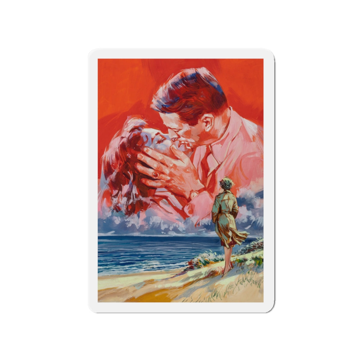 On the Beach, movie advertisement, 1959 (Magazine Illustration) Refrigerator Magnet-3" x 3"-The Sticker Space