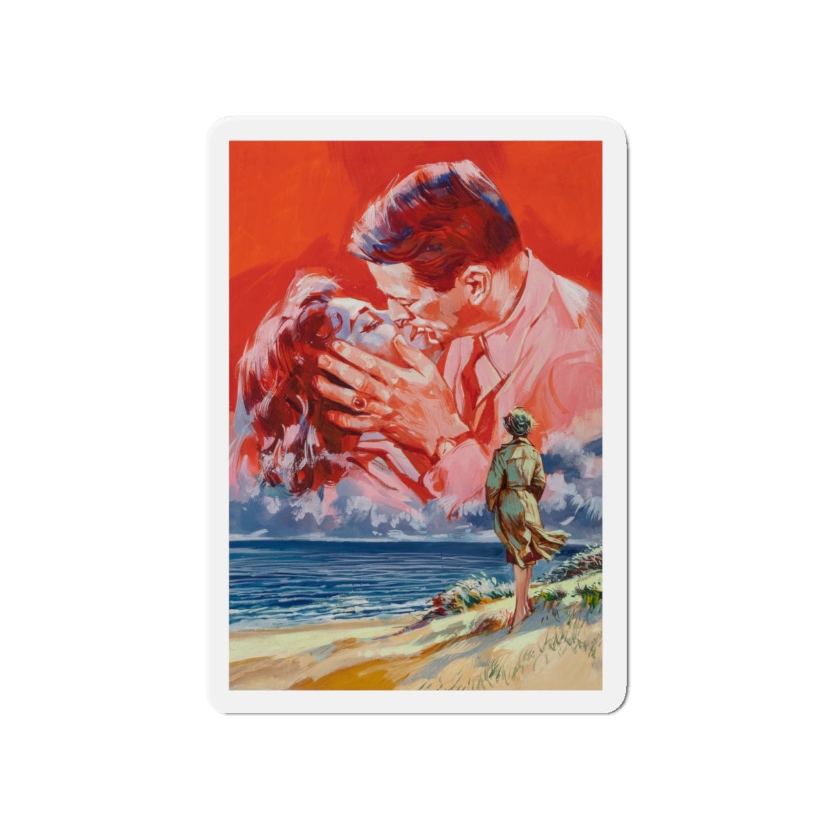 On the Beach, movie advertisement, 1959 (Magazine Illustration) Refrigerator Magnet-4" x 4"-The Sticker Space