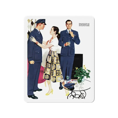 On the Cusp of a Fight, Collier's illustration (Magazine Illustration) Refrigerator Magnet - The Sticker Space