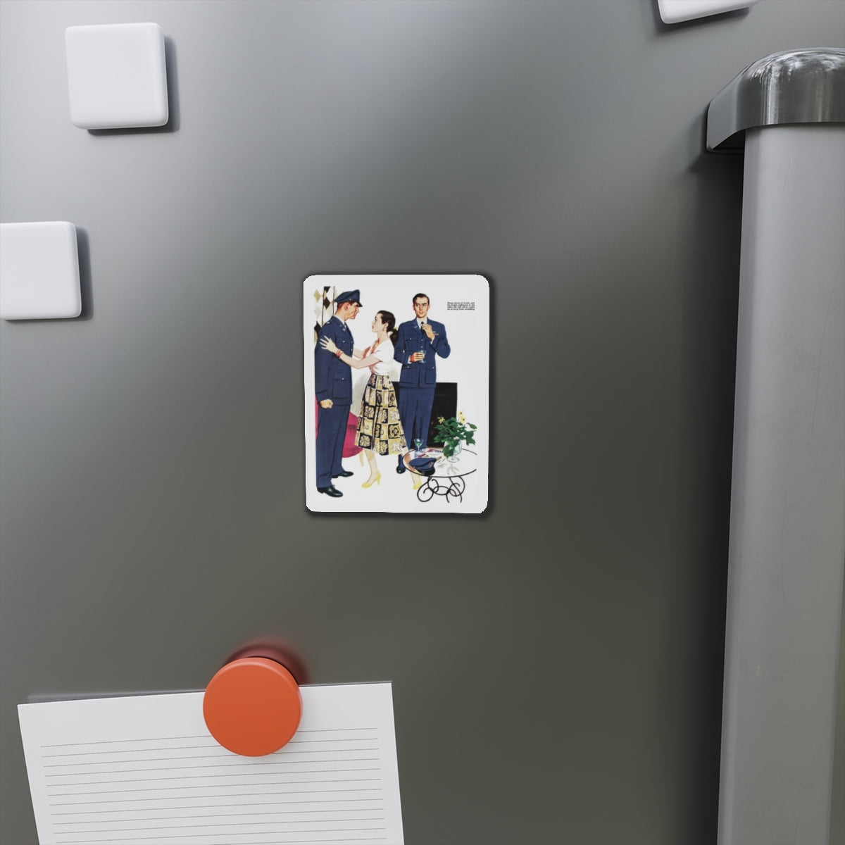 On the Cusp of a Fight, Collier's illustration (Magazine Illustration) Refrigerator Magnet-The Sticker Space