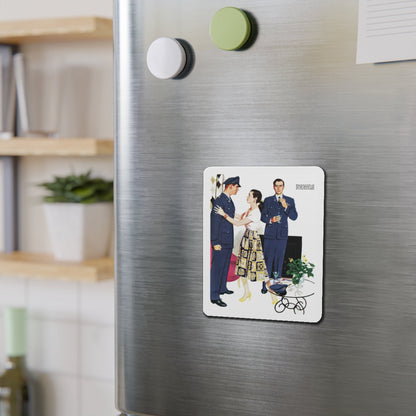 On the Cusp of a Fight, Collier's illustration (Magazine Illustration) Refrigerator Magnet-The Sticker Space