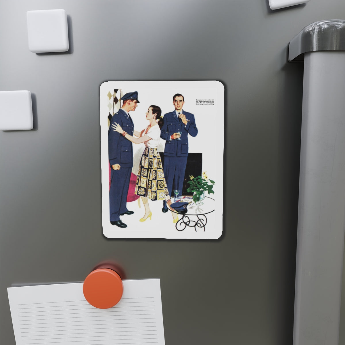 On the Cusp of a Fight, Collier's illustration (Magazine Illustration) Refrigerator Magnet-The Sticker Space