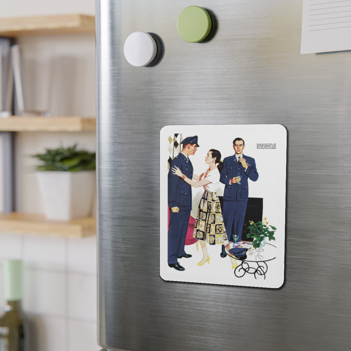 On the Cusp of a Fight, Collier's illustration (Magazine Illustration) Refrigerator Magnet-The Sticker Space