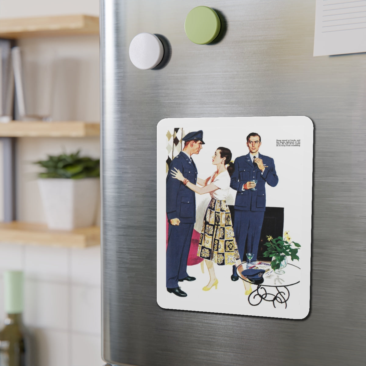 On the Cusp of a Fight, Collier's illustration (Magazine Illustration) Refrigerator Magnet-The Sticker Space