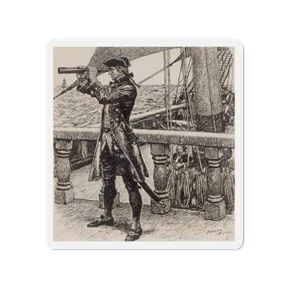 On the Lookout (Magazine Illustration) Refrigerator Magnet 3 Inch - The Sticker Space