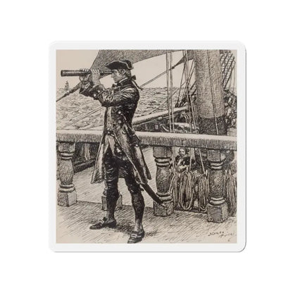 On the Lookout (Magazine Illustration) Refrigerator Magnet 4 Inch - The Sticker Space