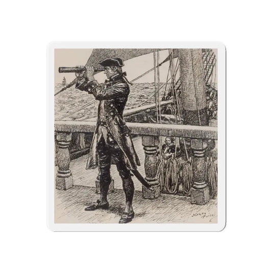 On the Lookout (Magazine Illustration) Refrigerator Magnet 6 Inch - The Sticker Space