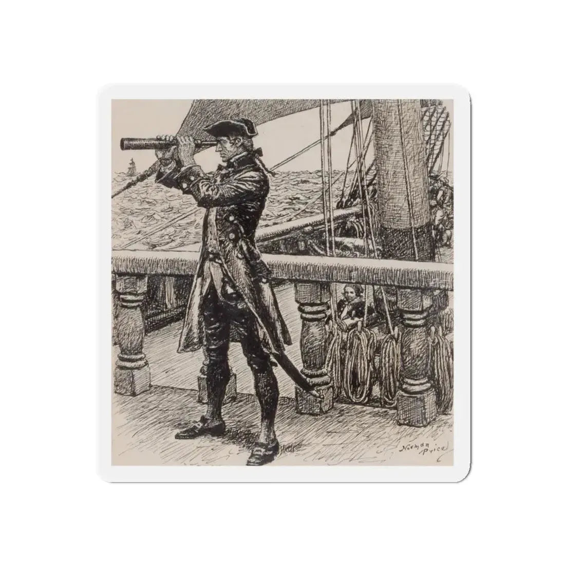 On the Lookout (Magazine Illustration) Refrigerator Magnet - The Sticker Space