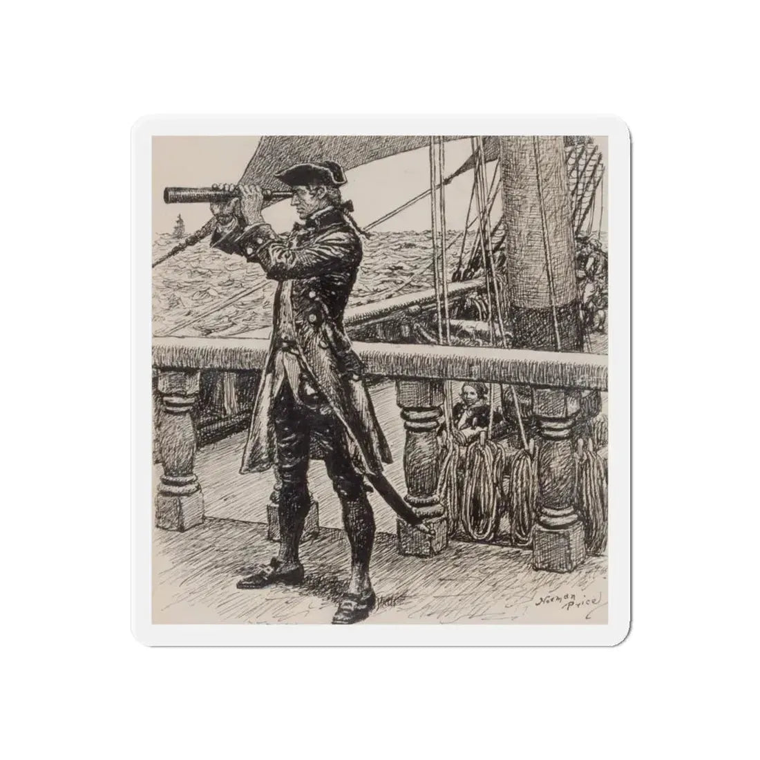 On the Lookout (Magazine Illustration) Refrigerator Magnet - The Sticker Space