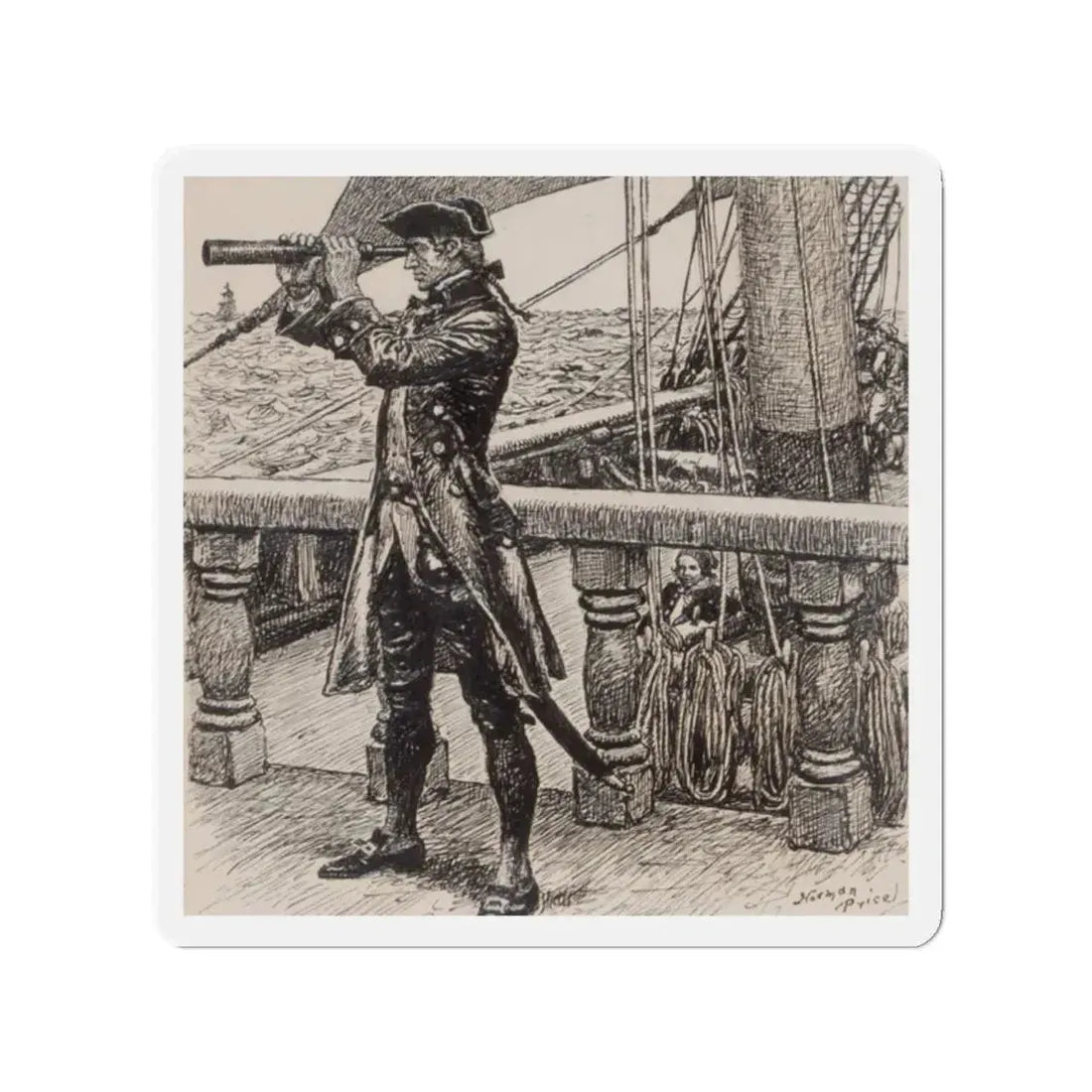 On the Lookout (Magazine Illustration) Refrigerator Magnet - The Sticker Space