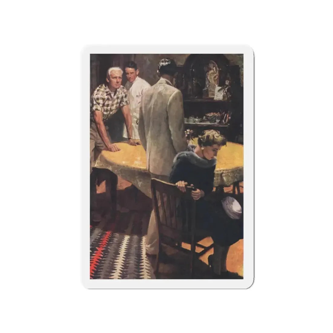 On the Mountain, Cosmopolitan, September 1959 (Magazine Illustration) Refrigerator Magnet 2 Inch - The Sticker Space