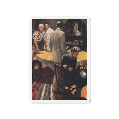 On the Mountain, Cosmopolitan, September 1959 (Magazine Illustration) Refrigerator Magnet 2 Inch - The Sticker Space