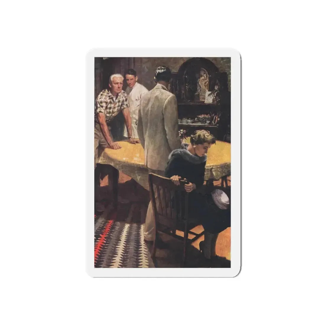 On the Mountain, Cosmopolitan, September 1959 (Magazine Illustration) Refrigerator Magnet 5 Inch - The Sticker Space