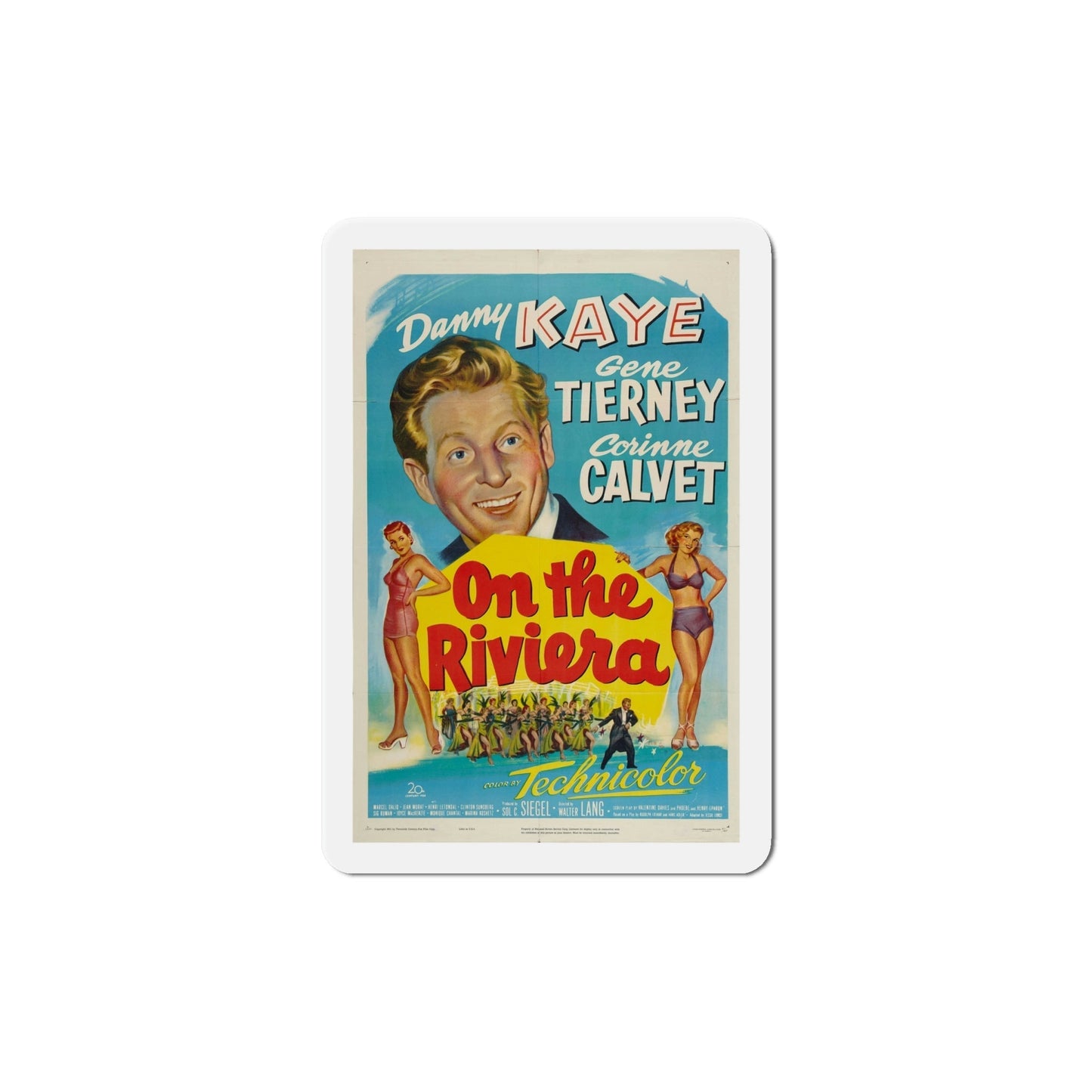 On the Riviera 1951 Movie Poster Die-Cut Magnet-6 Inch-The Sticker Space