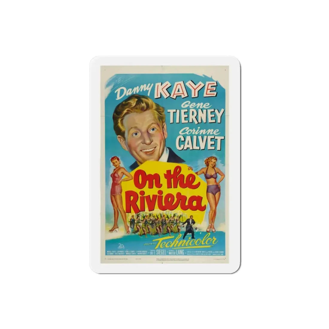 On the Riviera 1951 Movie Poster Refrigerator Magnet - The Sticker Space