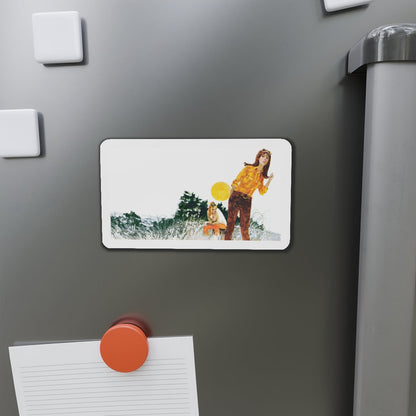 On The Road That Leads To Nowhere by Jane Ayshfield, Woman magazine, 1972 (Magazine Illustration) Refrigerator Magnet-The Sticker Space