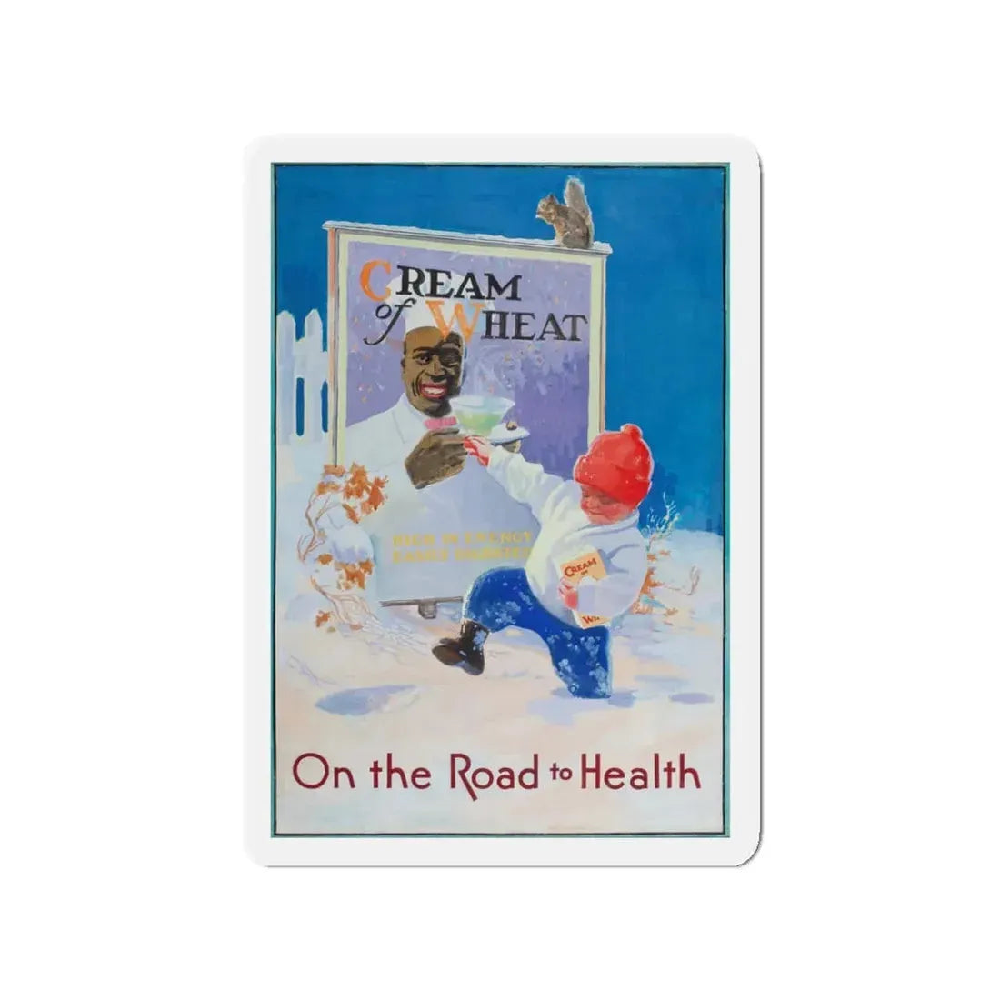 On the Road to Health, Cream of Wheat advertisement (Magazine Illustration) Refrigerator Magnet - The Sticker Space
