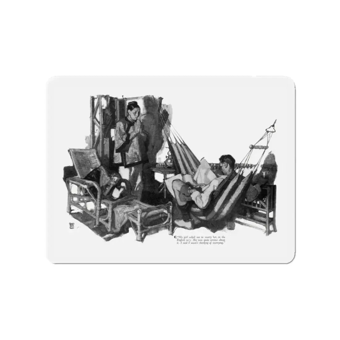 On The Road to Mandalay (2), Cosmopolitan, December 1929 (Magazine Illustration) Refrigerator Magnet - The Sticker Space