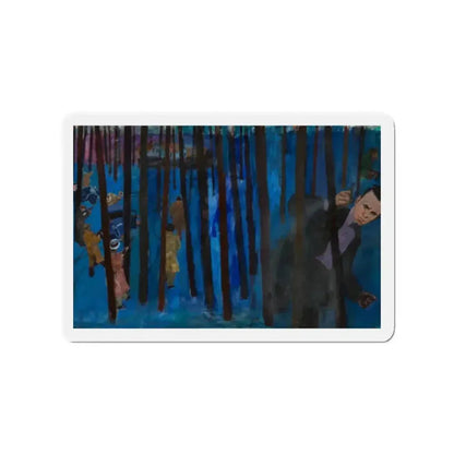 On the Search (Magazine Illustration) Refrigerator Magnet 2 Inch - The Sticker Space