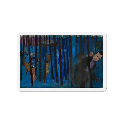 On the Search (Magazine Illustration) Refrigerator Magnet 3 Inch - The Sticker Space