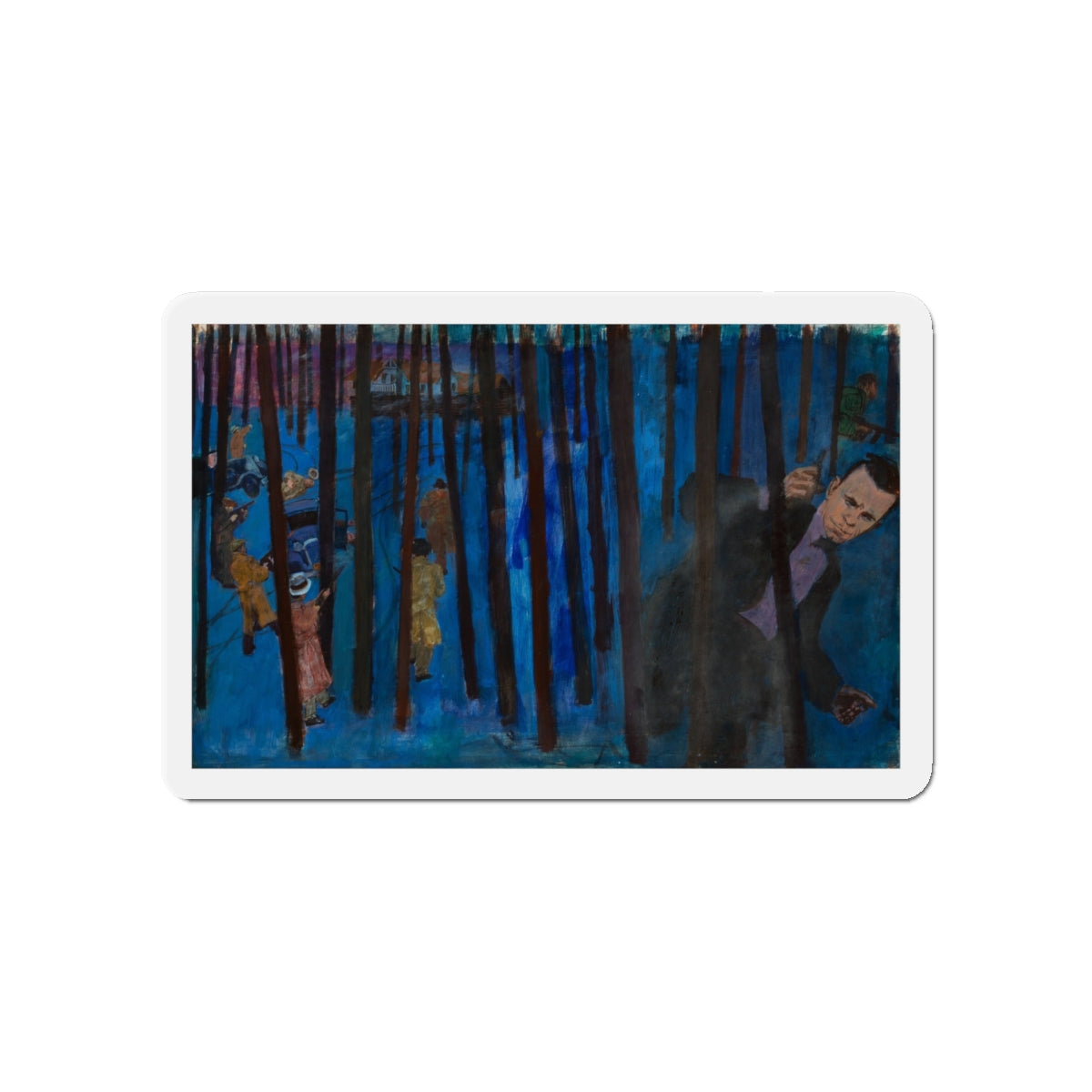 On the Search (Magazine Illustration) Refrigerator Magnet