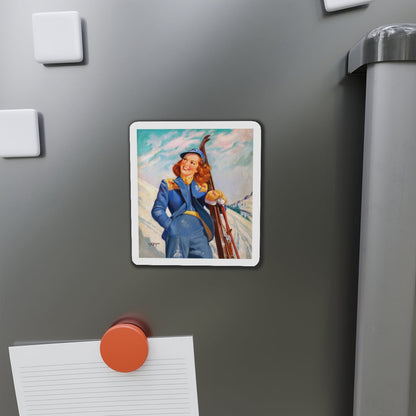 On the Slopes (Magazine Illustration) Refrigerator Magnet