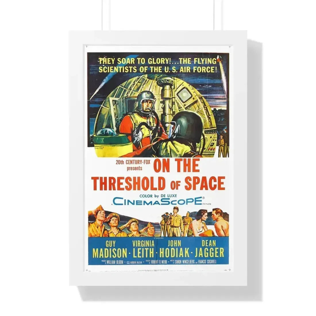 ON THE THRESHOLD OF SPACE 1956 - Framed Movie Poster 16″ x 24″ White - The Sticker Space