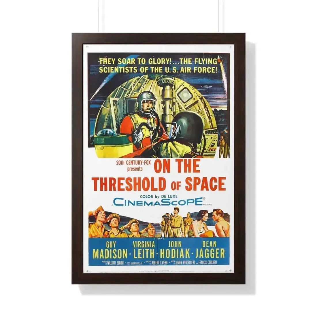 ON THE THRESHOLD OF SPACE 1956 - Framed Movie Poster 20" x 30" Walnut - The Sticker Space