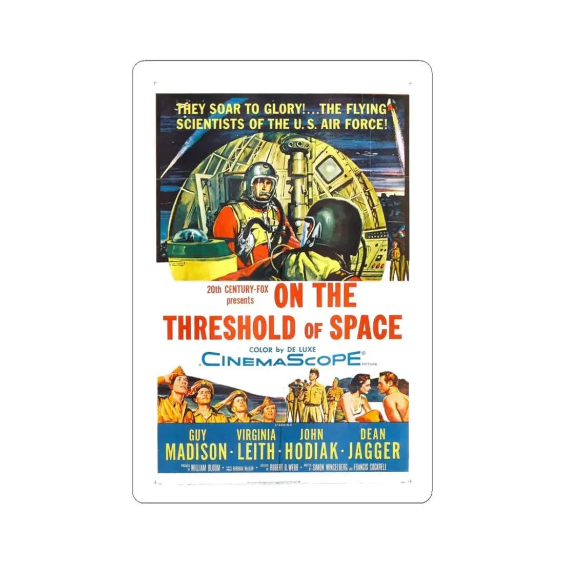 ON THE THRESHOLD OF SPACE 1956 Movie Poster - STICKER Vinyl Kiss-Cut Decal 3 Inch White - The Sticker Space