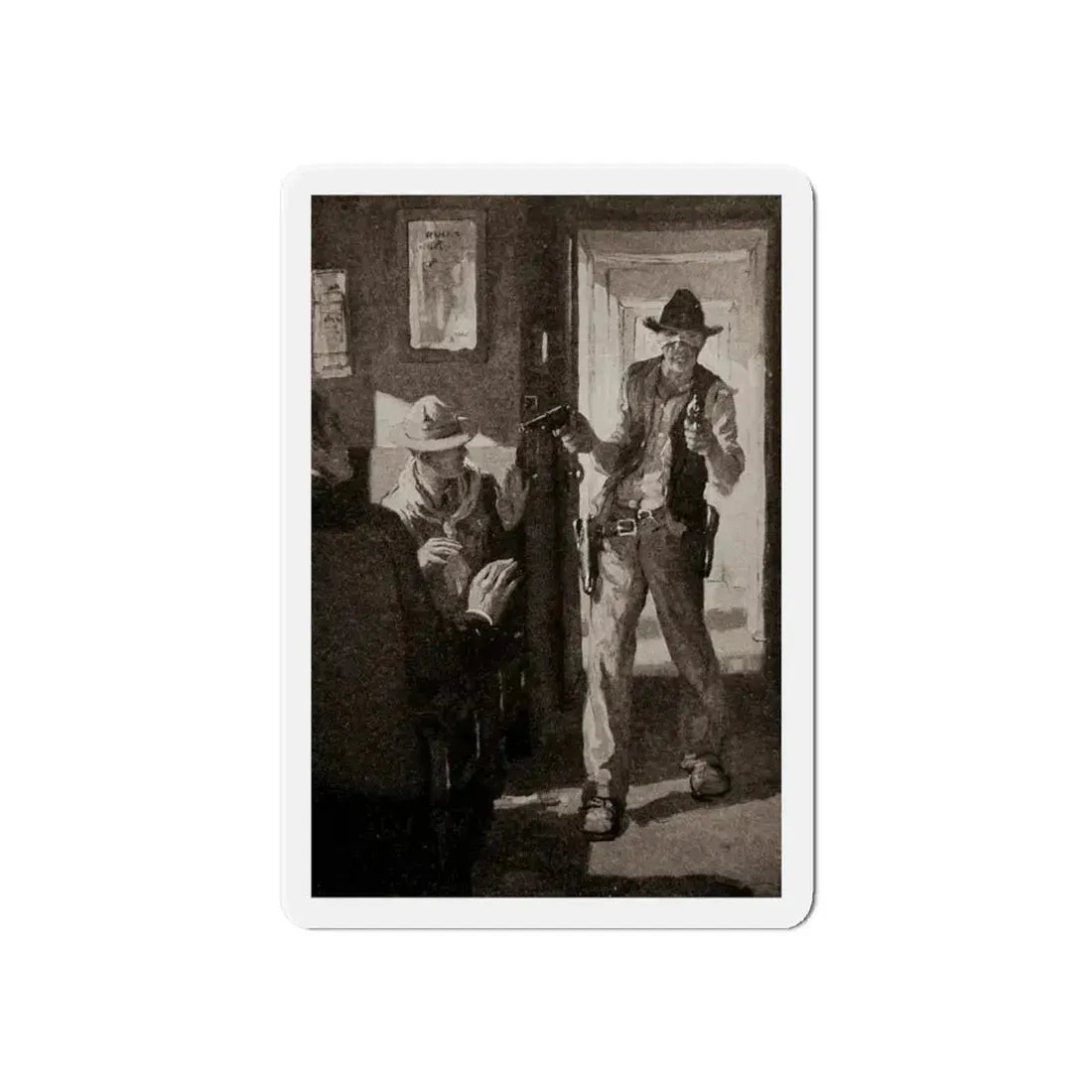 On the Trestle by F. Lovell Coombs (1), St. Nicholas magazine, October, 1923 (Magazine Illustration) Refrigerator Magnet 6 Inch - The Sticker Space