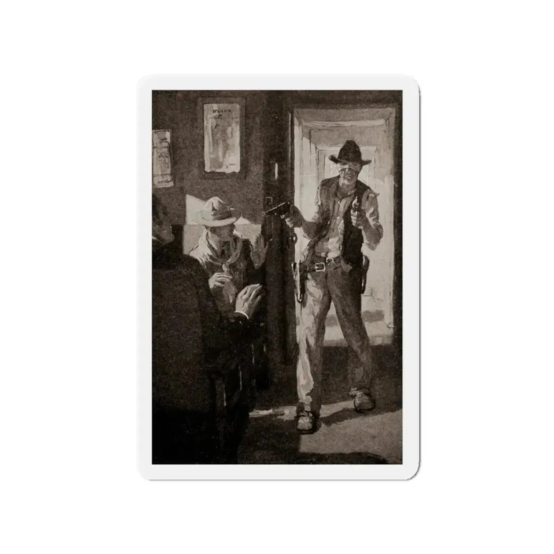 On the Trestle by F. Lovell Coombs (1), St. Nicholas magazine, October, 1923 (Magazine Illustration) Refrigerator Magnet - The Sticker Space