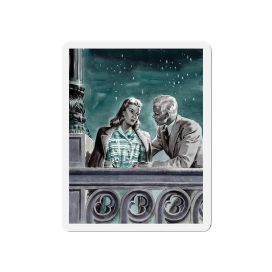 On the Verandah (Magazine Illustration) Refrigerator Magnet 6 Inch - The Sticker Space
