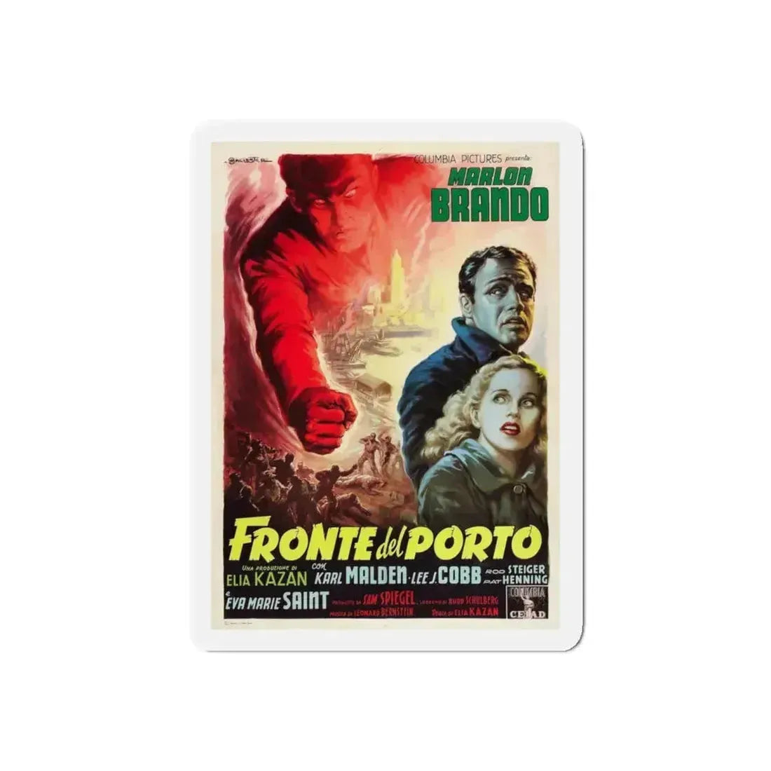 ON THE WATERFRONT 1954 Movie Poster - Refrigerator Magnet 4 Inch Die-Cut - The Sticker Space