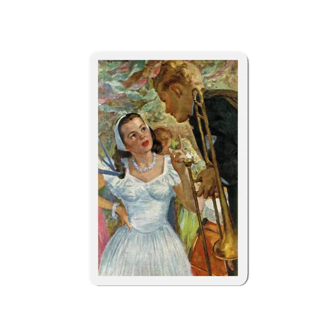 On the way, Somewhat, Good Housekeeping, August 1944 (Magazine Illustration) Refrigerator Magnet 6 Inch - The Sticker Space