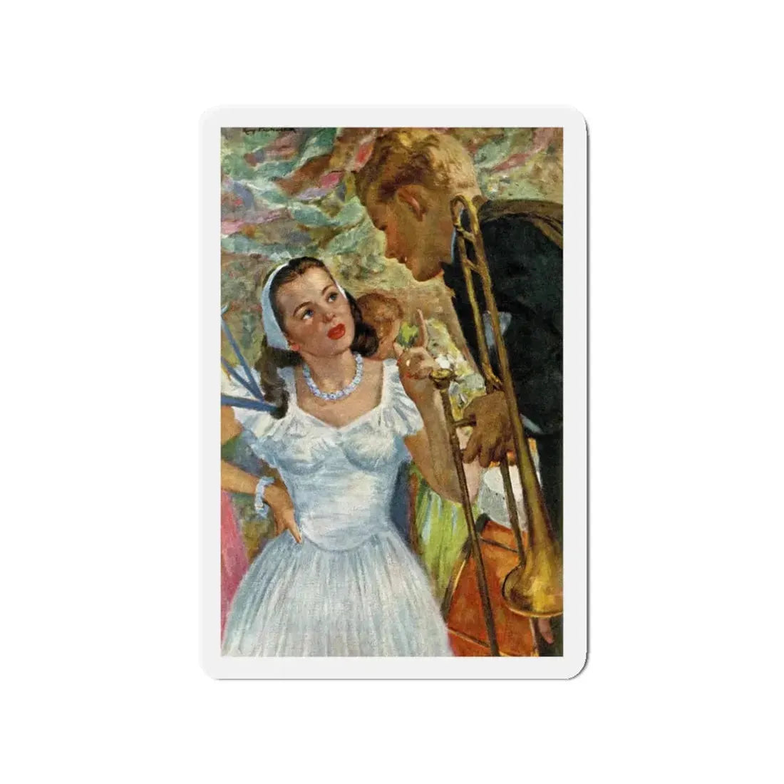 On the way, Somewhat, Good Housekeeping, August 1944 (Magazine Illustration) Refrigerator Magnet - The Sticker Space