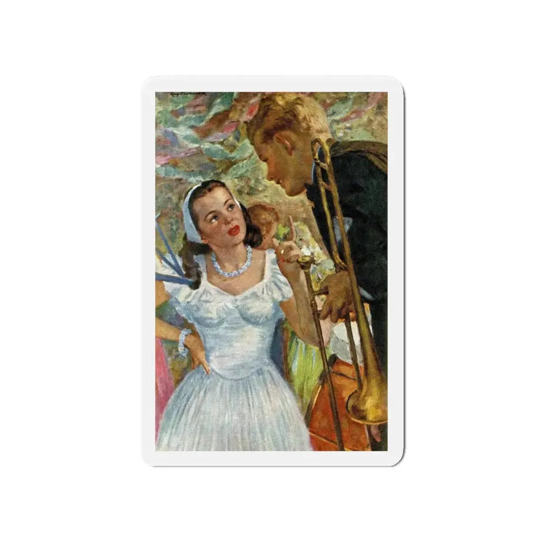 On the way, Somewhat, Good Housekeeping, August 1944 (Magazine Illustration) Refrigerator Magnet - The Sticker Space