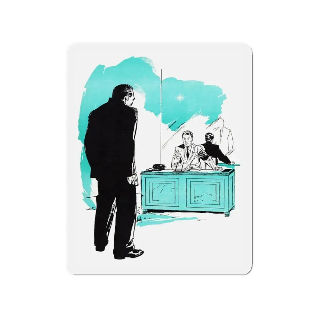 Once A Sucker, Bluebook, August 1952 (Magazine Illustration) Refrigerator Magnet 3 Inch - The Sticker Space