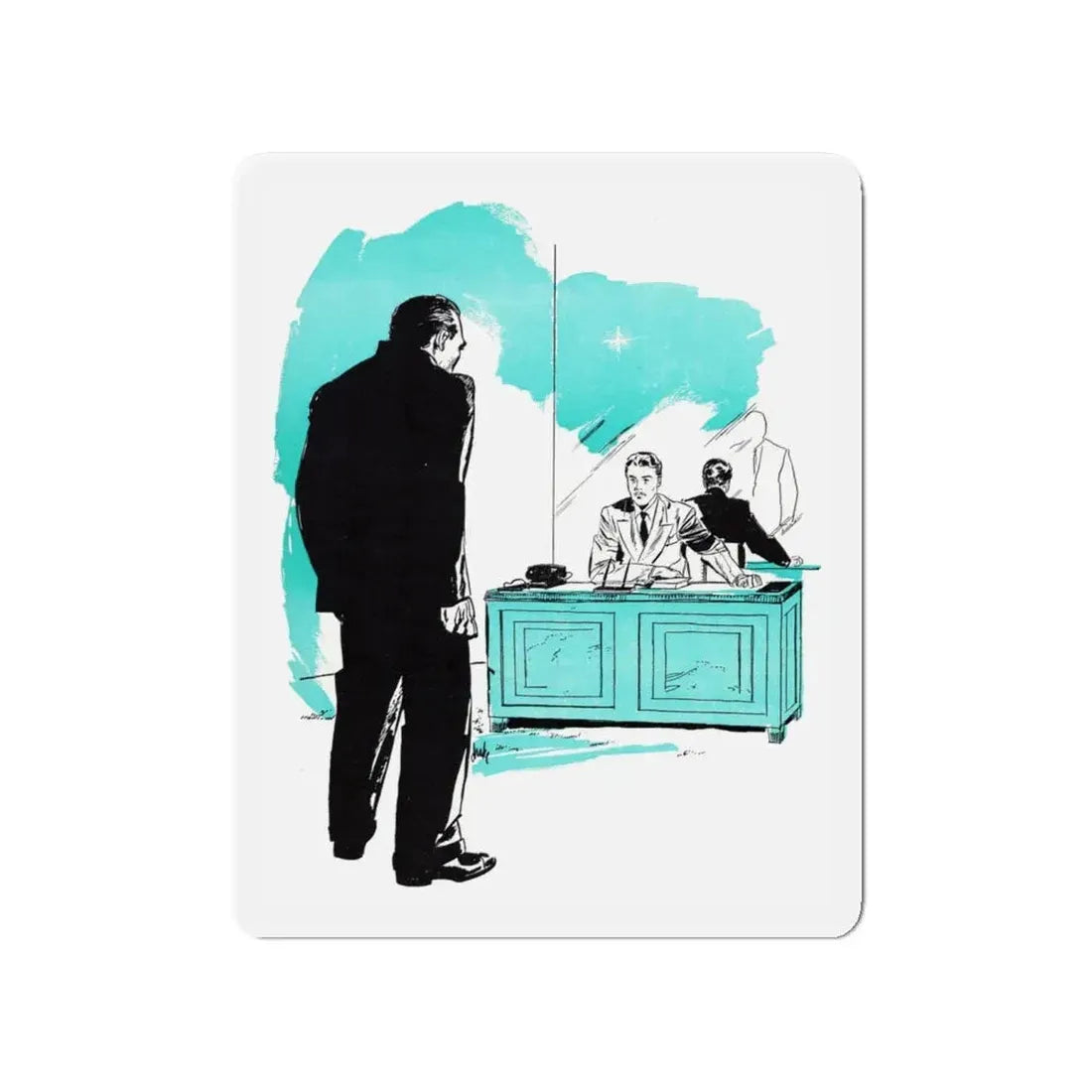 Once A Sucker, Bluebook, August 1952 (Magazine Illustration) Refrigerator Magnet 4 Inch - The Sticker Space