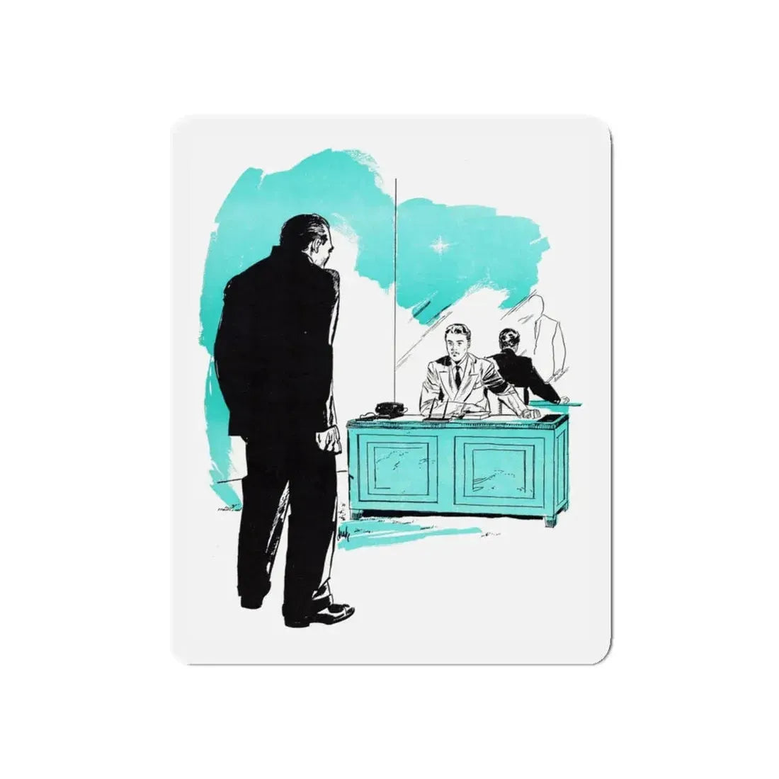 Once A Sucker, Bluebook, August 1952 (Magazine Illustration) Refrigerator Magnet - The Sticker Space