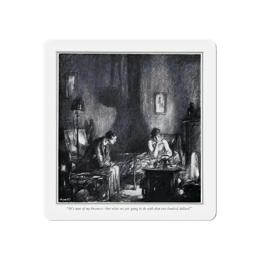 Once At Pluma Gogg's (1), Woman's Home Companion, November 1924 (Magazine Illustration) Refrigerator Magnet 6 Inch - The Sticker Space