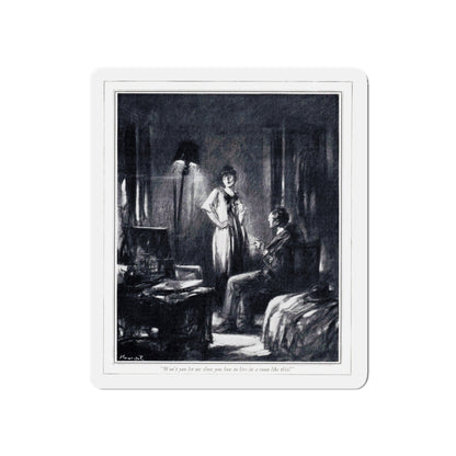 Once At Pluma Gogg's (2), Woman's Home Companion, November 1924 (Magazine Illustration) Refrigerator Magnet-5" x 5"-The Sticker Space