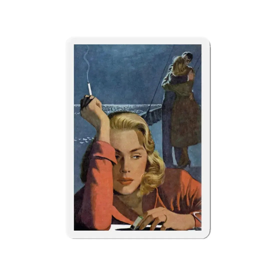 Once Before in the Moonlight (Pt. 1), Redbook, June 1948 (Magazine Illustration) Refrigerator Magnet - The Sticker Space