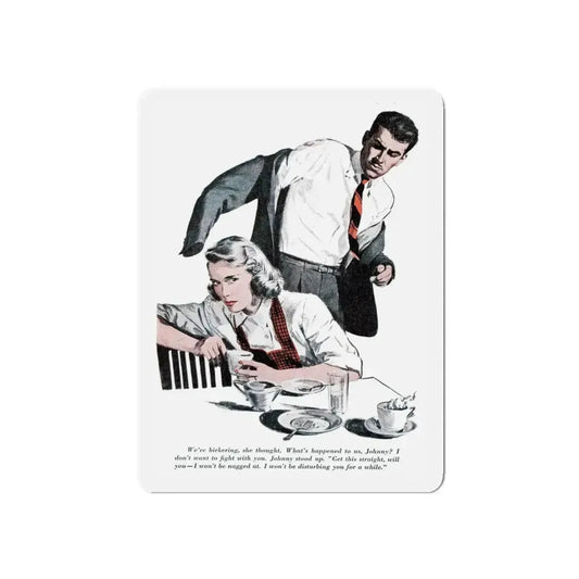 Once Before in the Moonlight (Pt. 2-2), Redbook, July 1948 (Magazine Illustration) Refrigerator Magnet 6 Inch - The Sticker Space