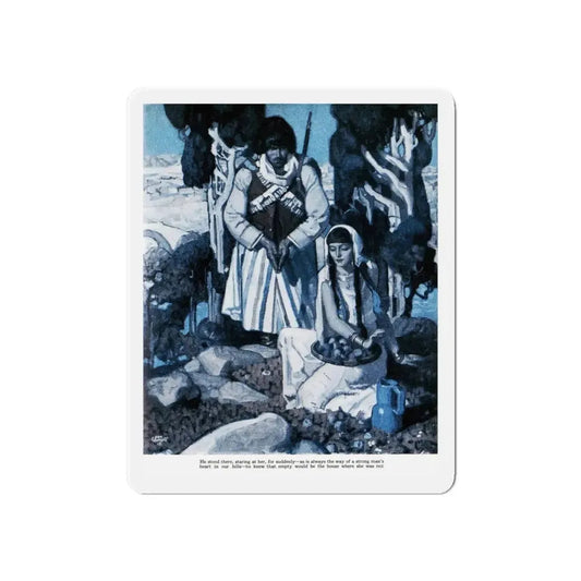 Once in Our Hills, Good Housekeeping, April 1930 (Magazine Illustration) Refrigerator Magnet 6 Inch - The Sticker Space