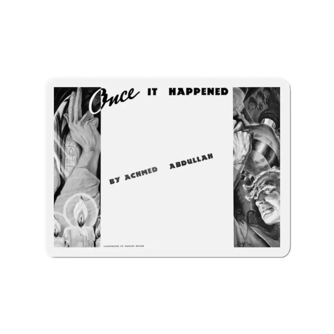 Once It Happened, Liberty, November 19, 1938 (Magazine Illustration) Refrigerator Magnet 2 Inch - The Sticker Space