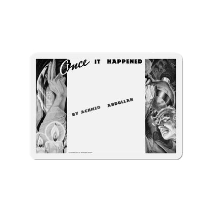 Once It Happened, Liberty, November 19, 1938 (Magazine Illustration) Refrigerator Magnet-4" x 4"-The Sticker Space