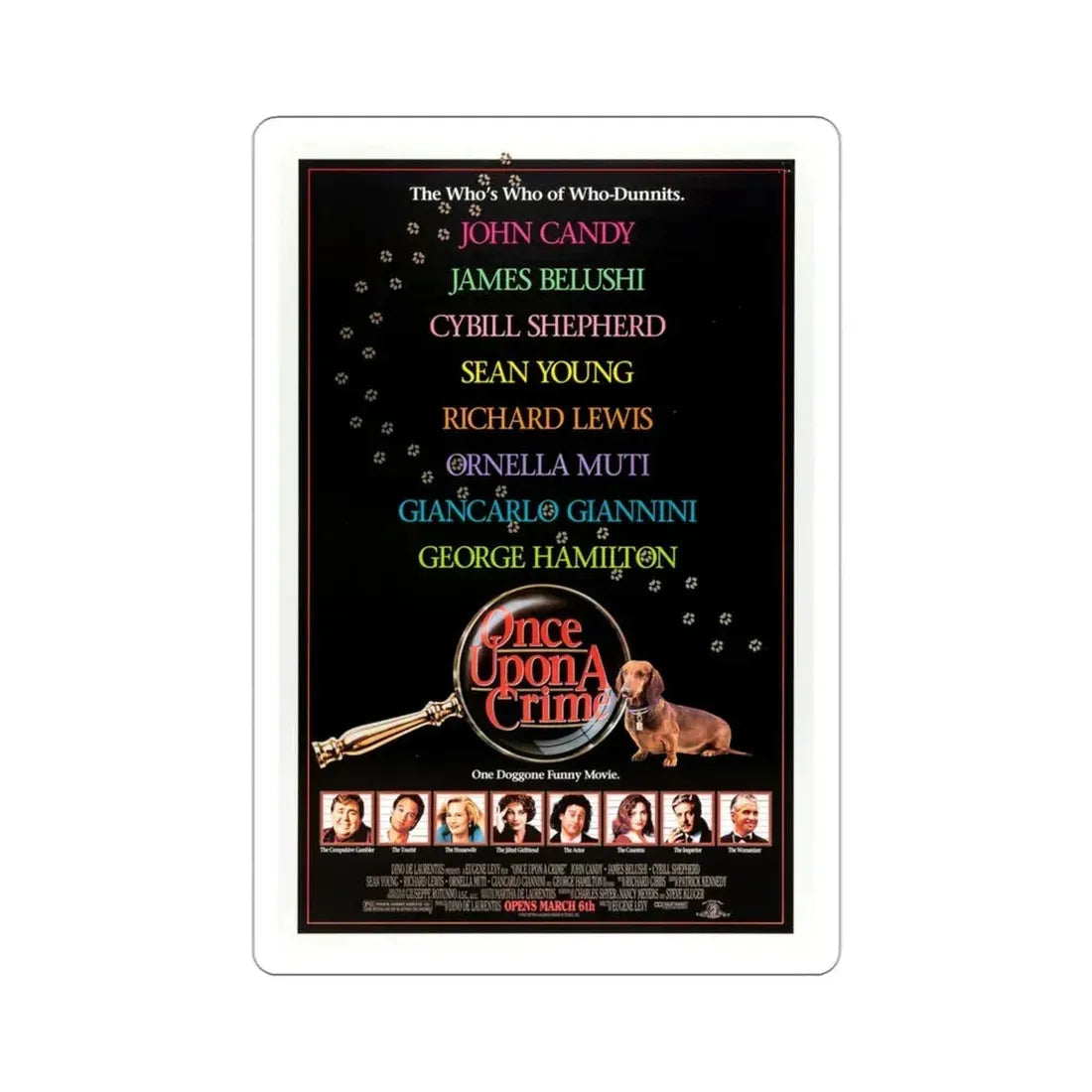 Once Upon a Crime 1992 Movie Poster STICKER Vinyl Die-Cut Decal 3 Inch - The Sticker Space